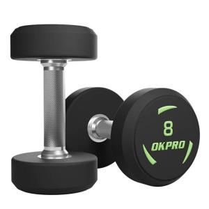 Гантельный ряд полиуретановый Green Logo 2-40 кг (10 пар) OKPRO OK1036