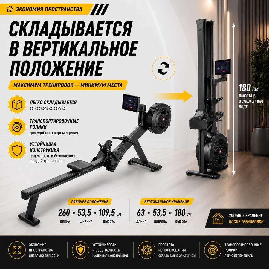 Гребной тренажер Gymmaster RW6002T Гребной тренажер Gymmaster RW6002T