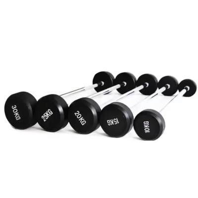 Штанга неразборная обрезиненная Gymmaster ANA-016 10 кг
