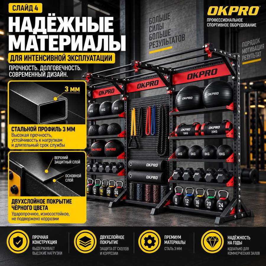 Стойка для хранения спортинвентаря OKPRO OK0080H Стойка для хранения спортинвентаря OKPRO OK0080H