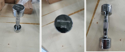 Гантель хромированная MD Buddy MD2303B 2 кг