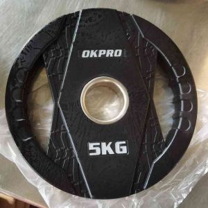 Диск обрезиненный тренировочный с двойным хватом OKPRO OK2005C 5 кг