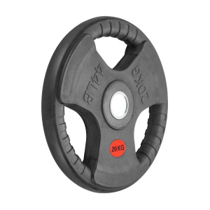 Диск обрезиненный с тройным хватом Gymmaster ANA-008 20кг Диск обрезиненный с тройным хватом Gymmaster ANA-008 20кг
